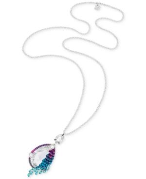 Swarovski Silver-tone Multi-stone Pendant Necklace
