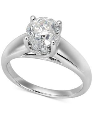Diamond Solitaire Engagement Ring In 14k White Gold (1-1/2 Ct. T.w.)
