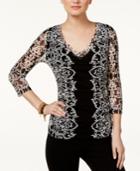 Inc International Concepts Printed Mesh Top, Only At Macy's