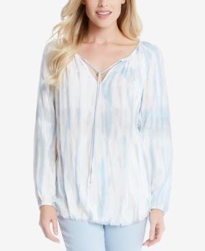 Karen Kane Tie-dye Peasant Top