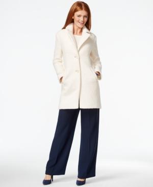 Tahari Textured Boucle Peacoat