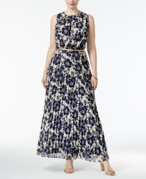Jessica Howard Plus Size Chiffon Floral-print Maxi Dress
