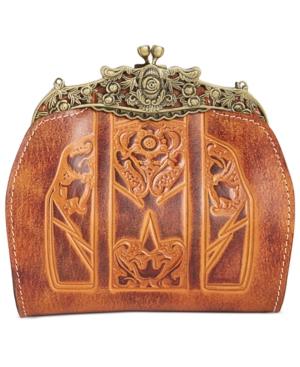 Patricia Nash Burnished Tooled Carmonita Small Frame Satchel