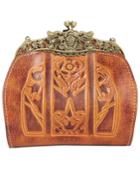 Patricia Nash Burnished Tooled Carmonita Small Frame Satchel