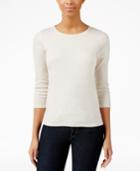 Charter Club Petite Heathered Knit Top, Only At Macy's