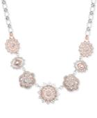 Lonna & Lilly Two-tone Crystal Flower Statement Necklace