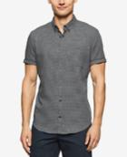 Calvin Klein Men's Slim-fit Textured Short-sleeve Shirt