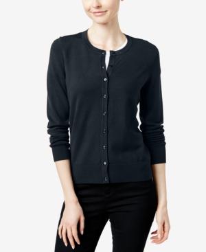 Charter Club Crew-neck Cardigan, Created For Macy's