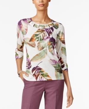 Alfred Dunner Palm Desert Embellished Top