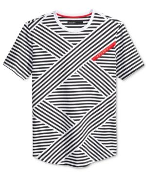 Hudson Nyc Men's X-striped T-shirt