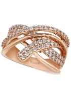 Le Vian Diamond Diamond Crossover Ring (9/10 Ct. T.w.) In 14k Rose Gold