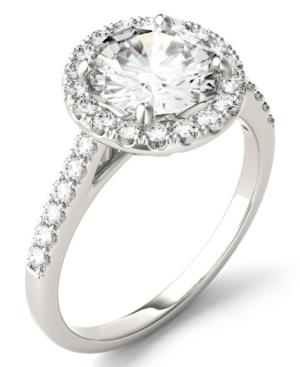 Moissanite Round Halo Ring (2-1/3 Ct. Tw.) In 14k White Gold