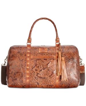 Patricia Nash Burnished Tooled Lace Milano Weekender
