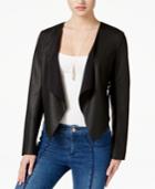 Guess Faux-leather Lace-back Flyaway Jacket