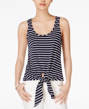 Maison Jules Cotton Tie-hem Tank Top, Only At Macy's