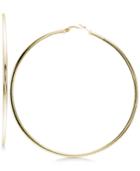Giani Bernini Large Wire Hoop Earrings In 18k Gold-plated Sterling Silver, Only At Macy's