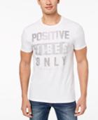 Sean John Men's Positive Vibes Only Rhinestone T-shirt