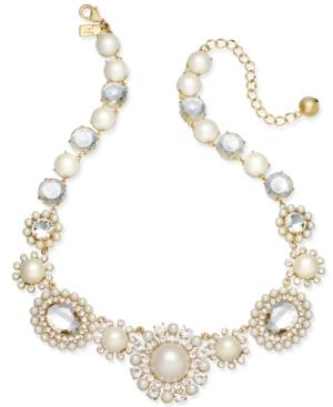 Kate Spade New York Gold-tone Imitation Pearl & Crystal Statement Necklace