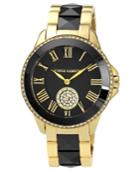 Vince Camuto Watch, Women's Black Ceramic And Gold-tone Stainless Steel Bracelet 38mm Vc-5046bkgb