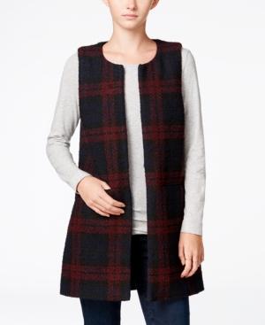 Sanctuary Cecilia Textured Plaid Vest