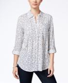 Style & Co. Petite Printed Shirt, Only At Macy's
