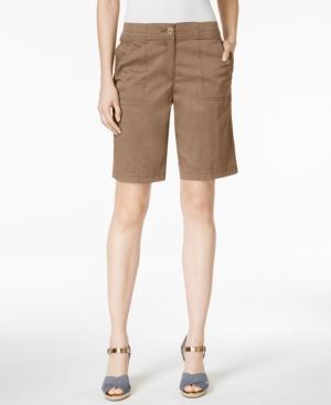 Karen Scott Bermuda Utility Shorts, Only At Macy's