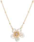 Lonna & Lilly Gold-tone Crystal Flower Pendant Necklace, 16 + 3 Extender