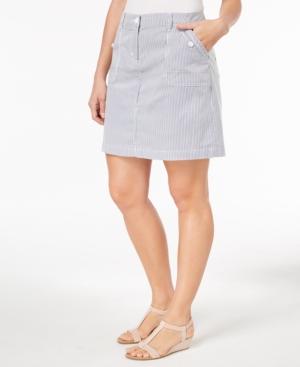 Karen Scott Striped A-line Skort, Created For Macy's