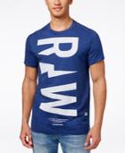 Gstar Men's Raw Faux-mesh Graphic-print Logo T-shirt