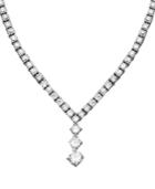 B. Brilliant Sterling Silver Necklace, Cubic Zirconia Triple Drop Pendant (24-3/8 Ct. T.w.)