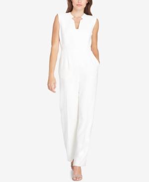 Tahari Asl Split-neck Jumpsuit