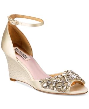 Badgley Mischka Barbara Evening Wedge Sandals Women's Shoes