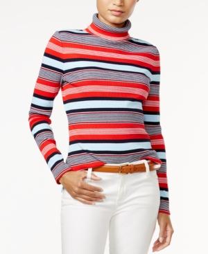 Tommy Hilfiger Striped Turtleneck, Only At Macy's