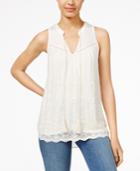 American Rag Embroidered Chiffon Tank Top, Only At Macy's