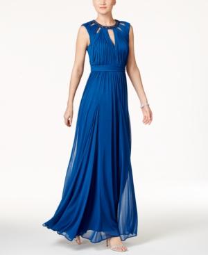 Adrianna Papell Beaded Keyhole A-line Gown