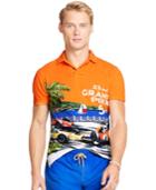 Polo Ralph Lauren Racing-print Mesh Polo Shirt