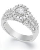 Diamond Ring, Sterling Silver Certified Round-cut Diamond Engagement Ring (3/8 Ct. T.w.)
