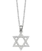 Giani Bernini Cubic Zirconia Star Of David 18 Pendant Necklace In Sterling Silver, Created For Macy's