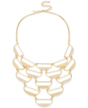M. Haskell For Inc Gold-tone Scallop Pave Statement Necklace, Only At Macy's
