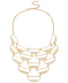 M. Haskell For Inc Gold-tone Scallop Pave Statement Necklace, Only At Macy's