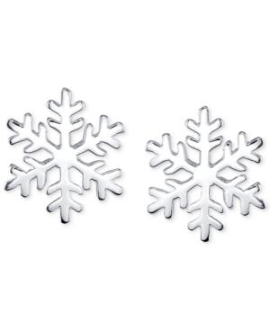 Unwritten Snowflake Stud Earrings In Sterling Silver