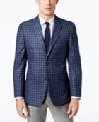 Tommy Hilfiger Men's Slim-fit Blue Multi-check Sport Coat