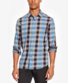 Kenneth Cole Reaction Men's Large-check Flannel Shirt