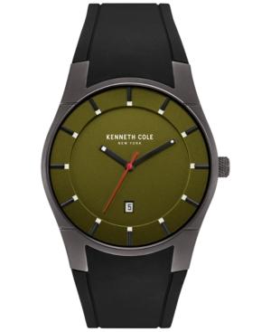 Kenneth Cole New York Men's Black Silicone Strap Watch 42x49mm 10031265