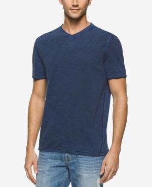 Calvin Klein Jeans Men's Acid Washed V-neck T-shirt