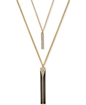 Thalia Sodi Gold-tone Layered Glitter Pendant Necklace, Only At Macy's