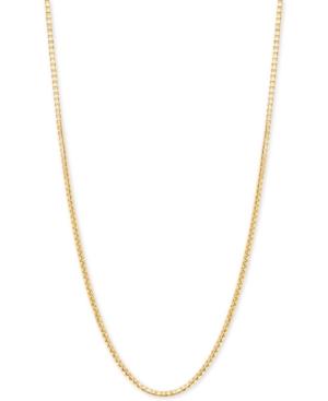 18 Box Link Chain Necklace In 18k Gold