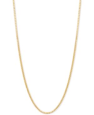 18 Box Link Chain Necklace In 18k Gold