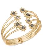 Inc International Concepts Crystal Star Hinged Cuff Bracelet, Created For Macy's