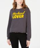 Rebellious One Juniors' Weekend Lover Graphic Sweatshirt